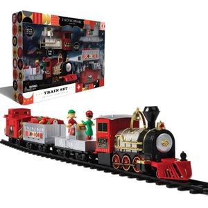 FAO Schwarz Classic Motorized Train Set 30 Piece Lights Sound 18 ft Track New
